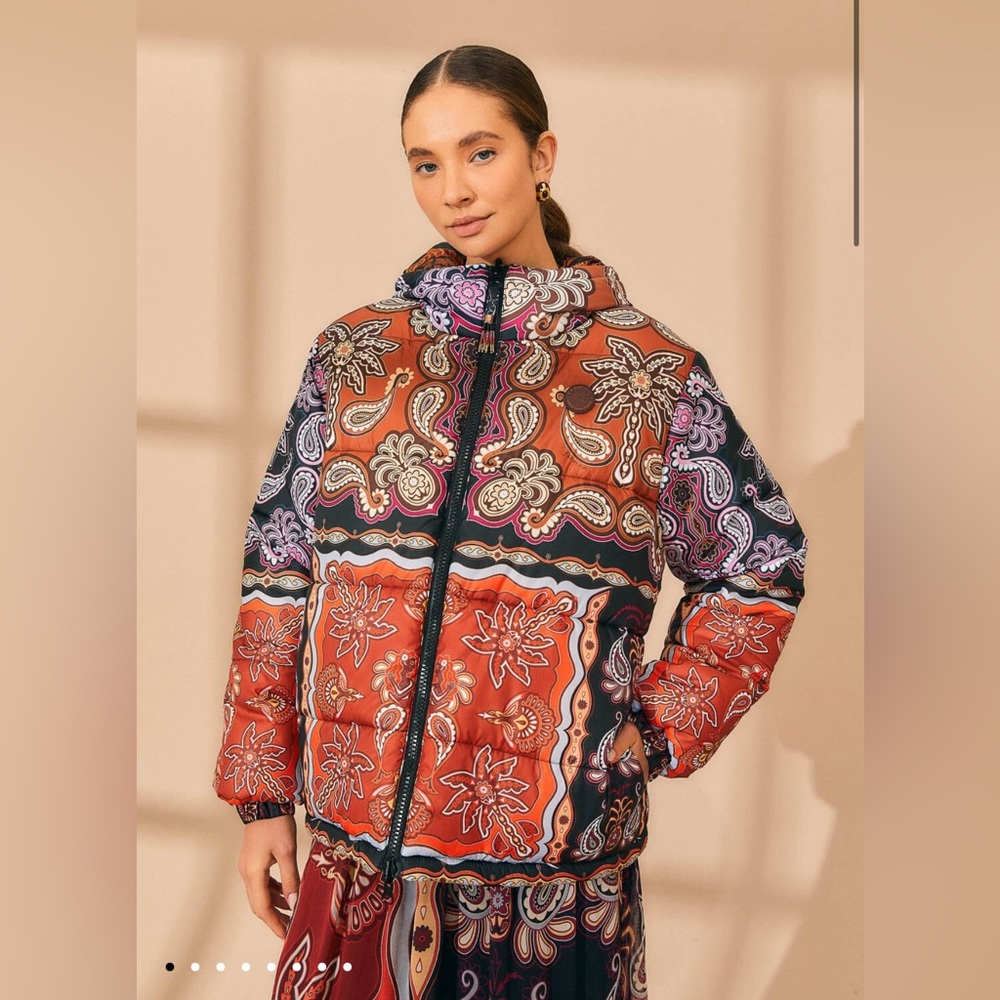 FARM Rio Multicolor Patterned Puffer Jacket - Picture 3 of 15
